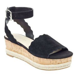 Marc Fisher Black Platform Sandals Size 8.5